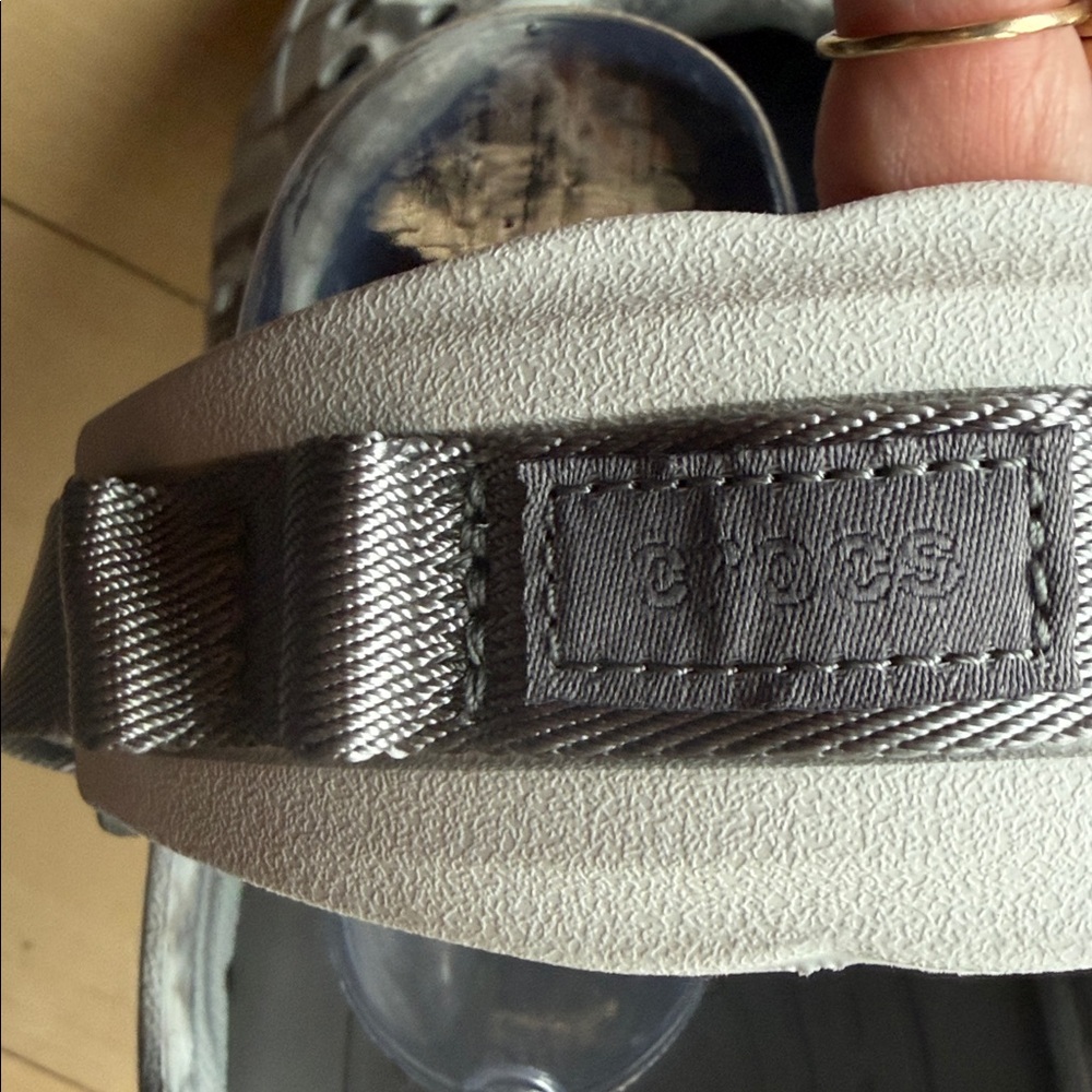 Crocs Echo Clog Marbled Grey‎ White Mens Size 13 Adjustable Turbo Strap NEW - Picture 7 of 16